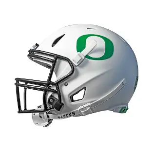 White Oregon Ducks LS2 Side.webp